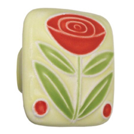 Acorn Mfg Lg Sq Yellow with Flower and 2 Berries PSJYP